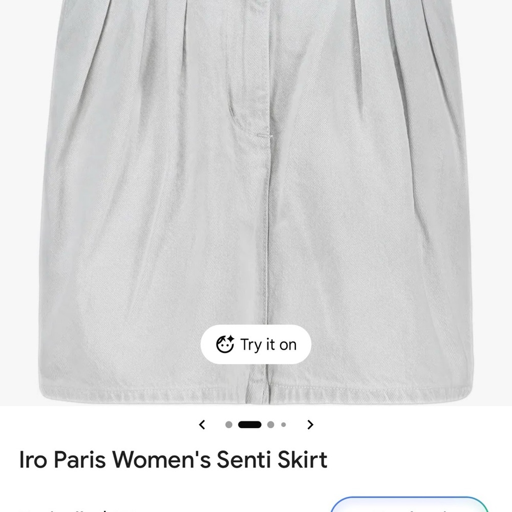 IRO Light Gray Pleated Skirt